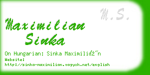 maximilian sinka business card